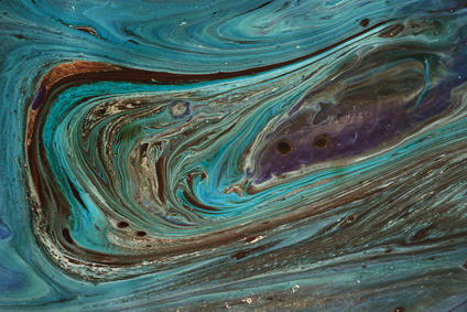 Blue marbled paper