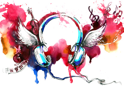 Painted headphones